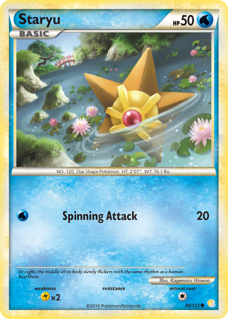 Staryu (Reverse Holofoil) (84) — HeartGold & SoulSilver