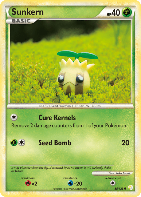 Sunkern (Reverse Holofoil) (85) — HeartGold & SoulSilver