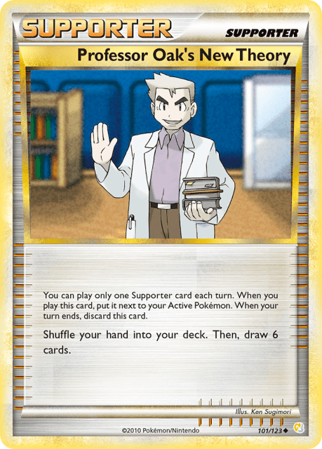 Professor Oak's New Theory (Reverse Holofoil) (101) — HeartGold & SoulSilver