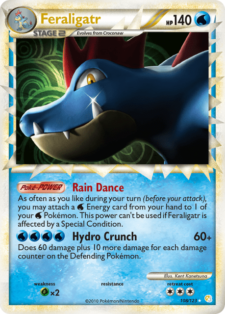 Feraligatr (Holofoil) (108) — HeartGold & SoulSilver
