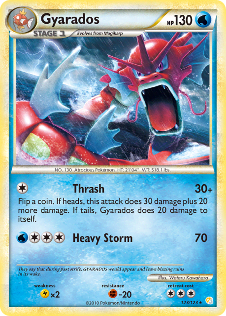 Gyarados (Reverse Holofoil) (123) — HeartGold & SoulSilver