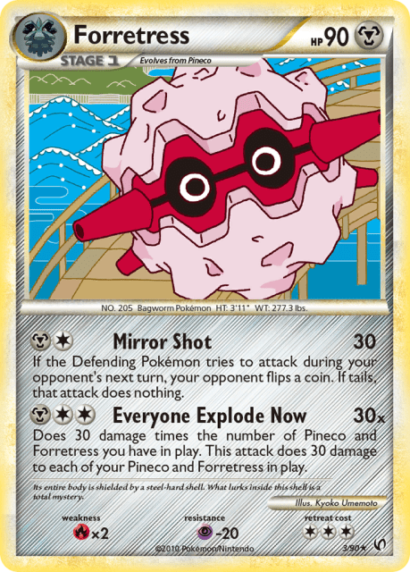 Forretress (Holofoil) (3) — HS—Undaunted