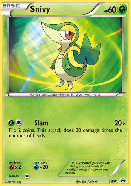 Snivy (Jumbo) (BW01) — BW Black Star Promos