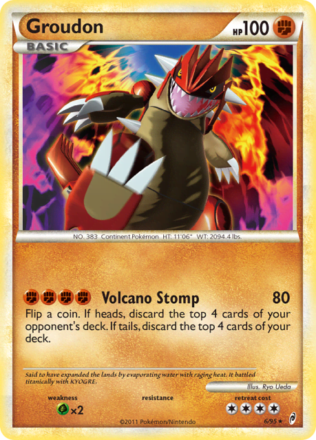 Groudon (Reverse Holofoil) (6) — Call of Legends