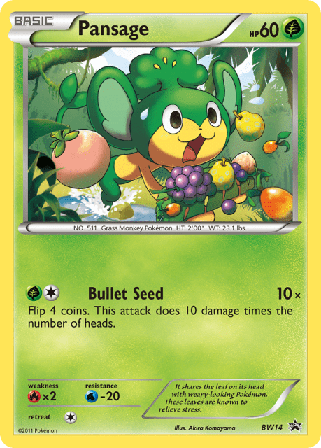 Pansage (BW14) — BW Black Star Promos