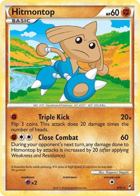 Hitmontop (Reverse Holofoil) (8) — Call of Legends