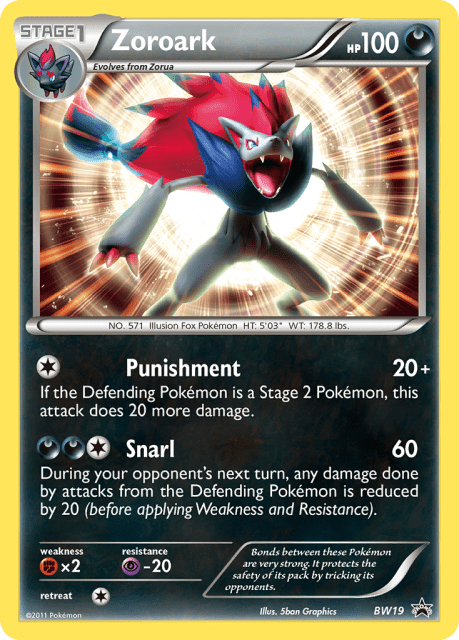 Zoroark (Holofoil) (BW19) — BW Black Star Promos