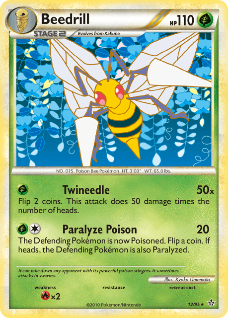 Beedrill (Reverse Holofoil) (12) — HS—Unleashed