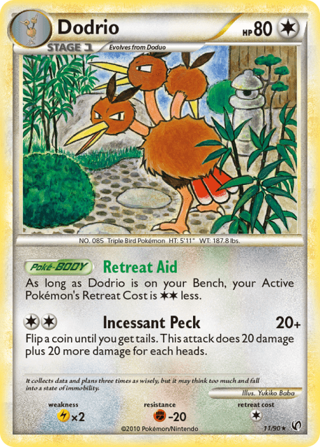 Dodrio (Reverse Holofoil) (11) — HS—Undaunted