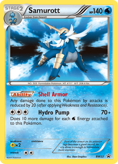 Samurott (Holofoil) (BW22) — BW Black Star Promos