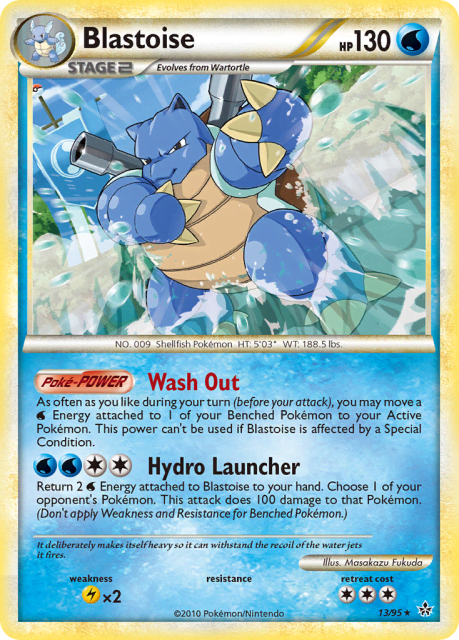 Blastoise (Cracked Ice Holofoil) (13) — HS—Unleashed