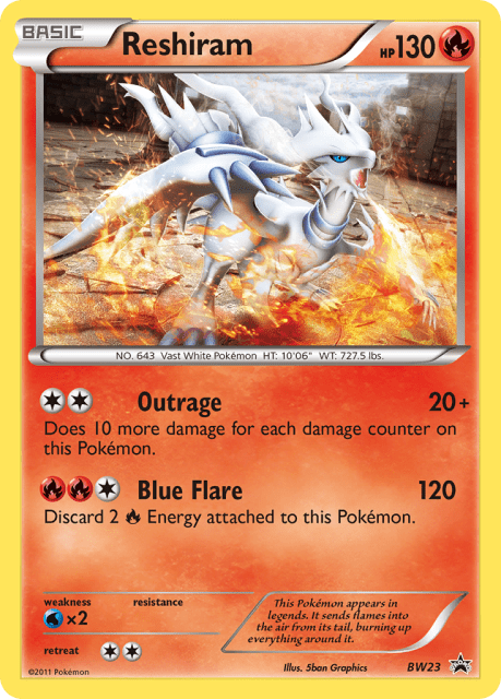 Reshiram (Holofoil) (BW23) — BW Black Star Promos