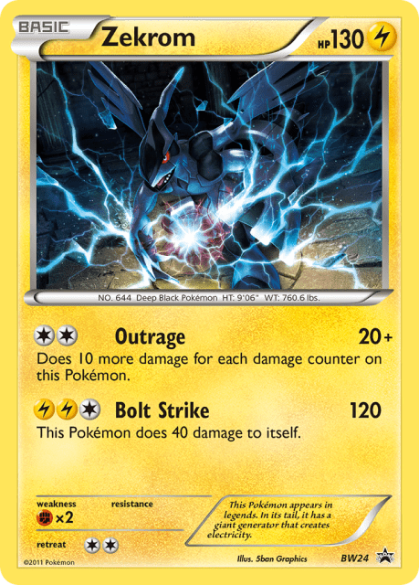 Zekrom (Holofoil) (BW24) — BW Black Star Promos