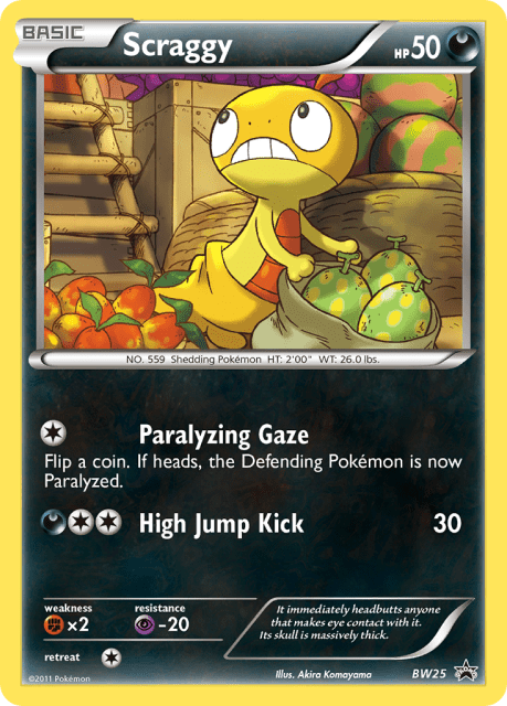 Scraggy (Holofoil) (BW25) — BW Black Star Promos
