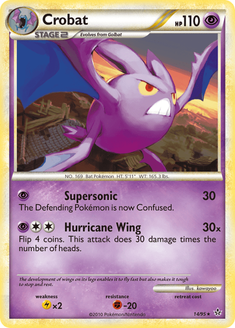 Crobat (League Stamp) (14) — HS—Unleashed