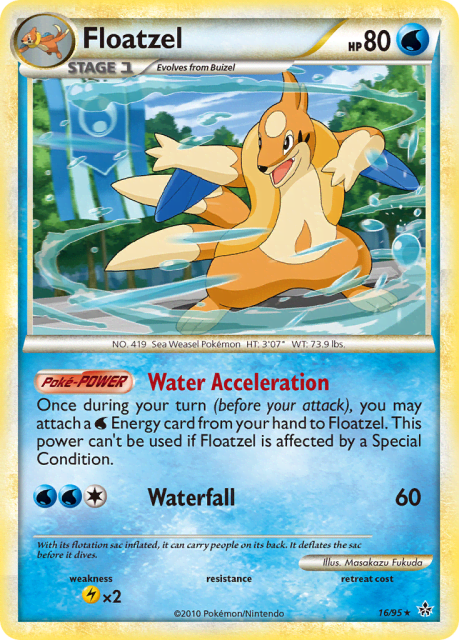 Floatzel (Reverse Holofoil) (16) — HS—Unleashed