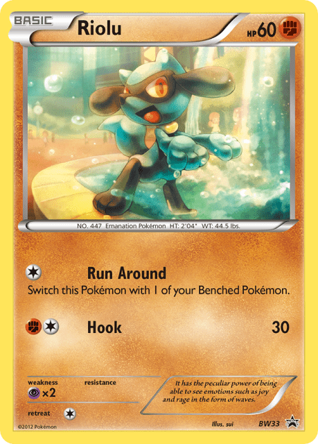 Riolu (Holofoil) (BW33) — BW Black Star Promos
