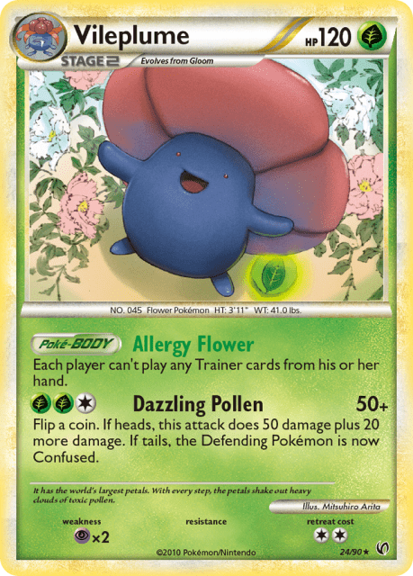 Vileplume (Reverse Holofoil) (24) — HS—Undaunted