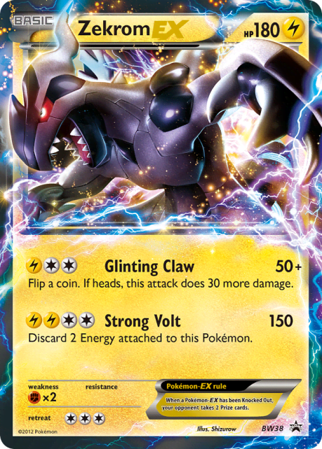 Zekrom-EX (Holofoil) (BW38) — BW Black Star Promos