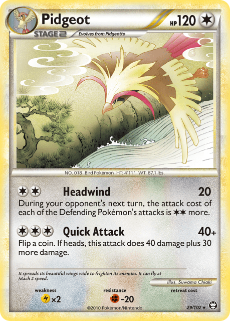 Pidgeot (Reverse Holofoil) (29) — HS—Triumphant