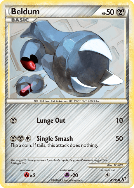 Beldum (Reverse Holofoil) (43) — HS—Undaunted