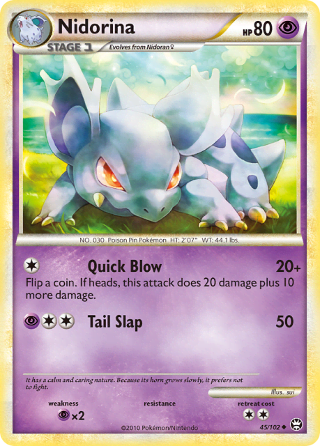 Nidorina (Reverse Holofoil) (45) — HS—Triumphant