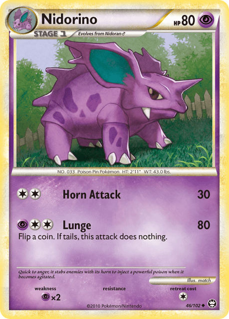 Nidorino (Reverse Holofoil) (46) — HS—Triumphant
