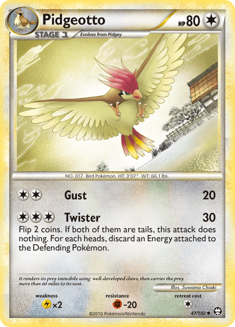 Pidgeotto (Reverse Holofoil) (47) — HS—Triumphant