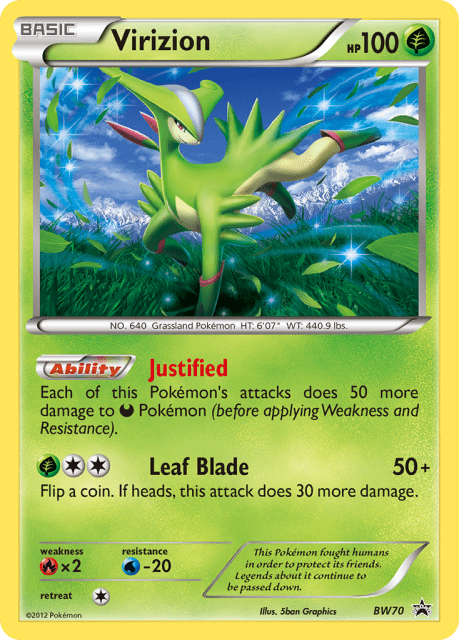 Virizion (Holofoil) (BW70) — BW Black Star Promos