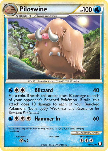 Piloswine (Reverse Holofoil) (48) — HS—Triumphant