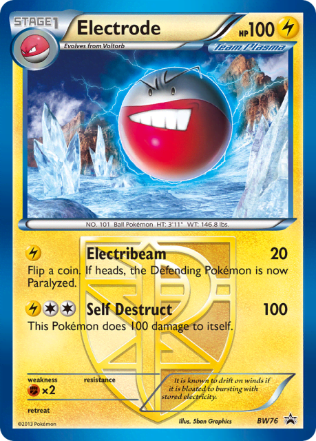 Electrode (Holofoil) (BW76) — BW Black Star Promos