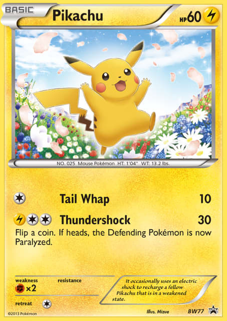 Pikachu (Holofoil) (BW77) — BW Black Star Promos