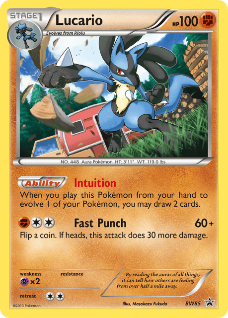Lucario (Holofoil) (BW85) — BW Black Star Promos