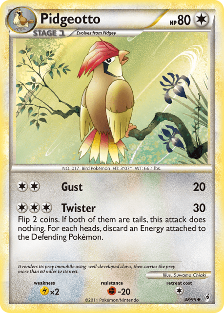 Pidgeotto (Reverse Holofoil) (48) — Call of Legends
