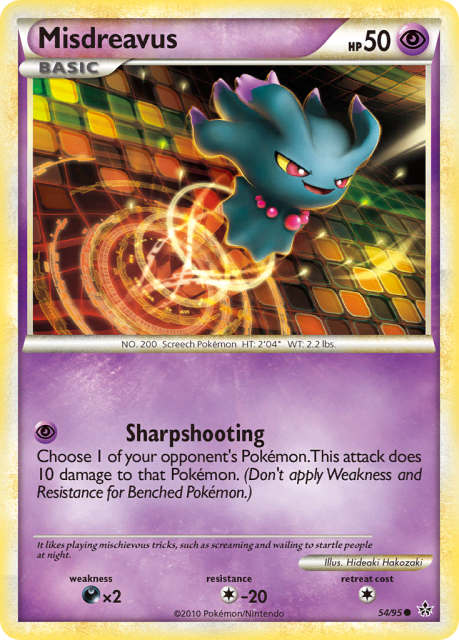 Misdreavus (Reverse Holofoil) (54) — HS—Unleashed