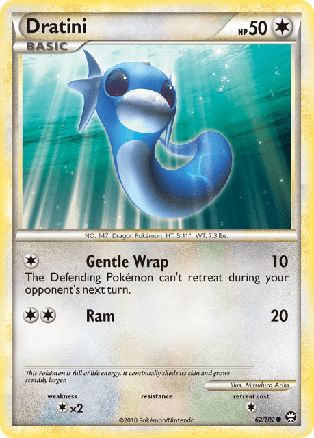 Dratini (Reverse Holofoil) (62) — HS—Triumphant