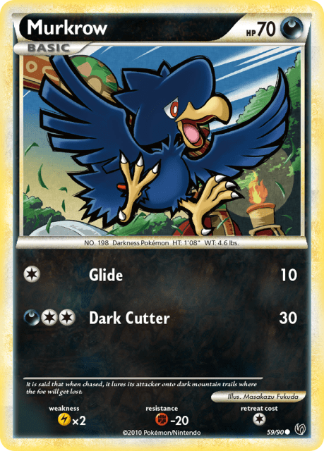 Murkrow (Reverse Holofoil) (59) — HS—Undaunted