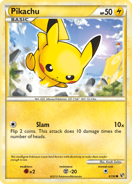 Pikachu (Reverse Holofoil) (61) — HS—Undaunted
