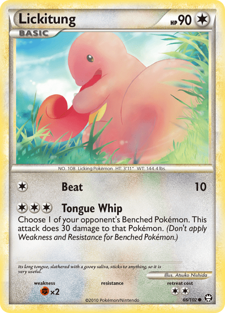 Lickitung (Reverse Holofoil) (66) — HS—Triumphant