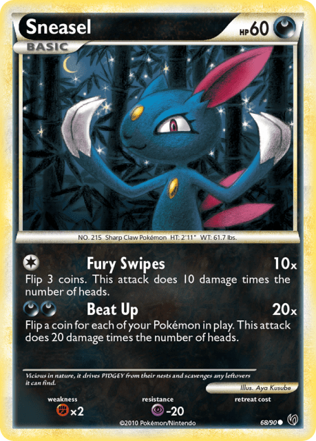Sneasel (Reverse Holofoil) (68) — HS—Undaunted