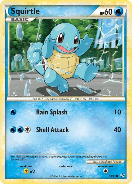 Squirtle (Reverse Holofoil) (63) — HS—Unleashed