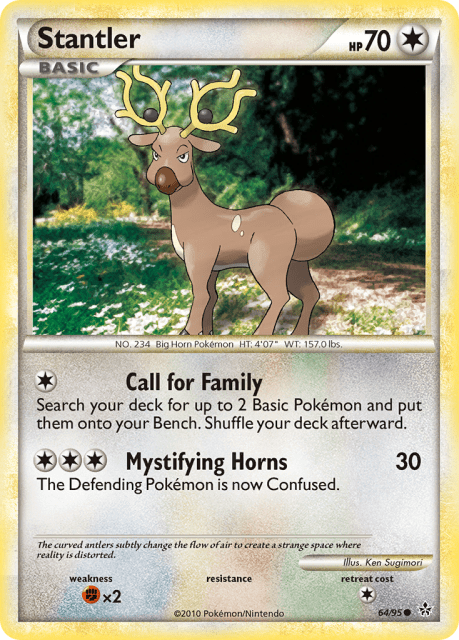 Stantler (Reverse Holofoil) (64) — HS—Unleashed