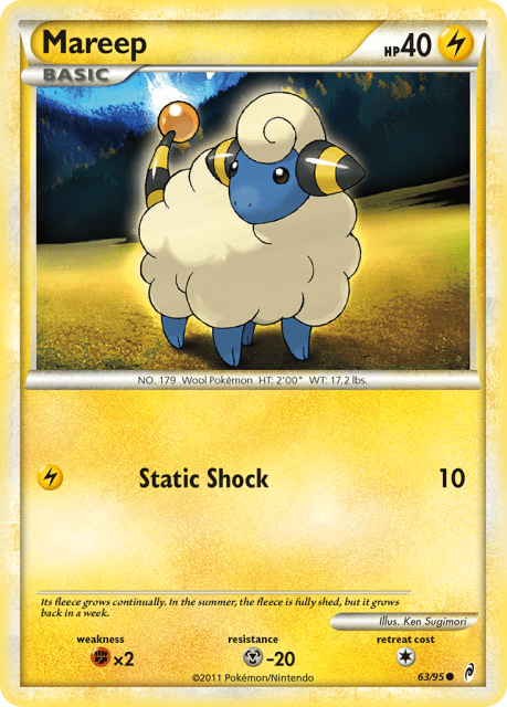 Mareep (Reverse Holofoil) (63) — Call of Legends