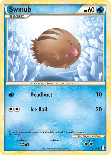 Swinub (Reverse Holofoil) (79) — HS—Triumphant