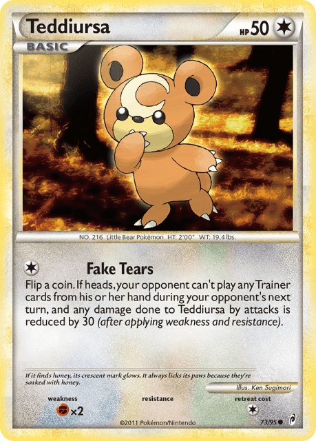 Teddiursa (Reverse Holofoil) (73) — Call of Legends