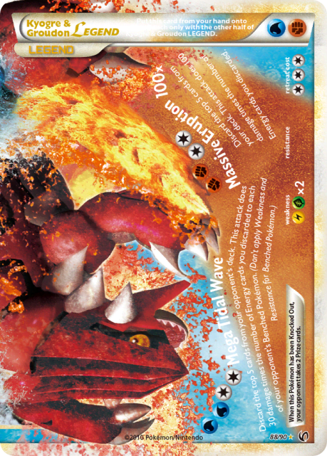 Kyogre & Groudon LEGEND (Holofoil) (88) — HS—Undaunted