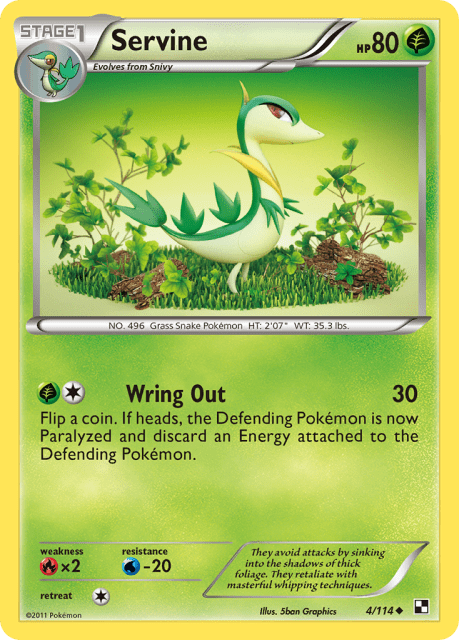 Servine (Reverse Holofoil) (4) — Black & White
