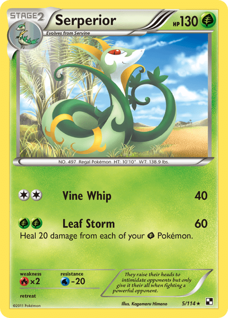 Serperior (Cracked Ice Holofoil) (5) — Black & White