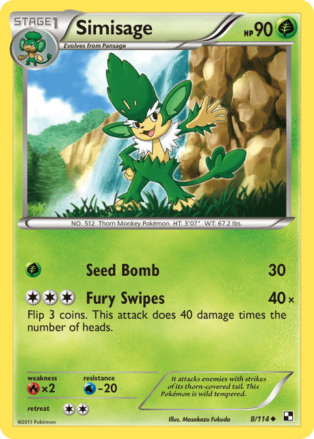 Simisage (Reverse Holofoil) (8) — Black & White