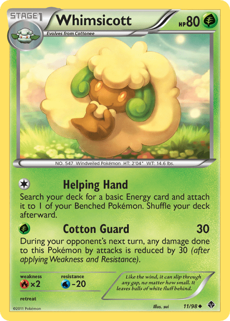 Whimsicott (Reverse Holofoil) (11) — Emerging Powers